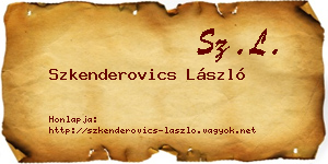 Szkenderovics László névjegykártya