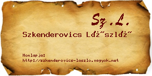 Szkenderovics László névjegykártya