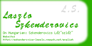 laszlo szkenderovics business card